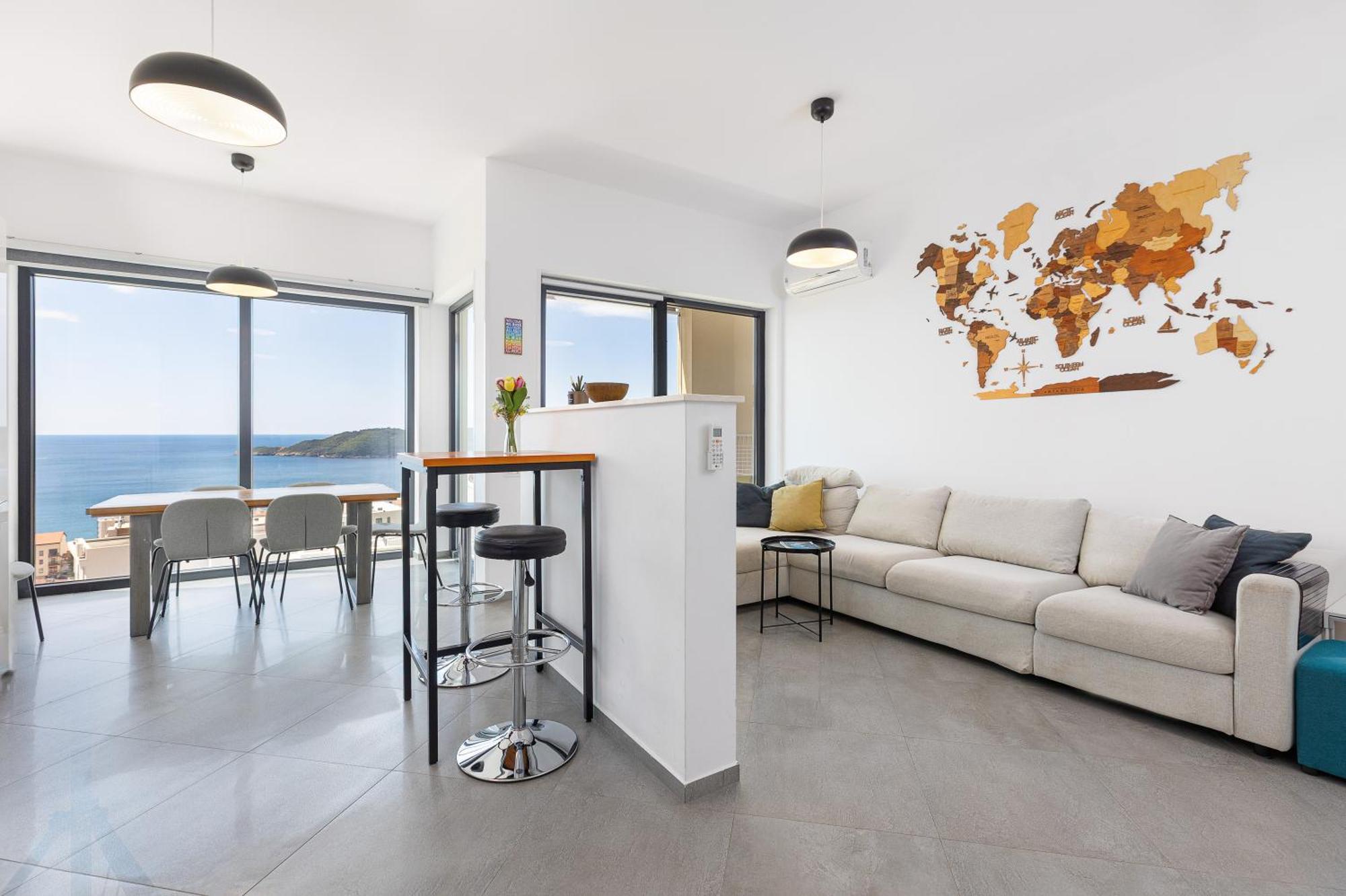 Modern Top Floor Sea View 3Br With Pools, Spa & Fitness Bečići Kültér fotó