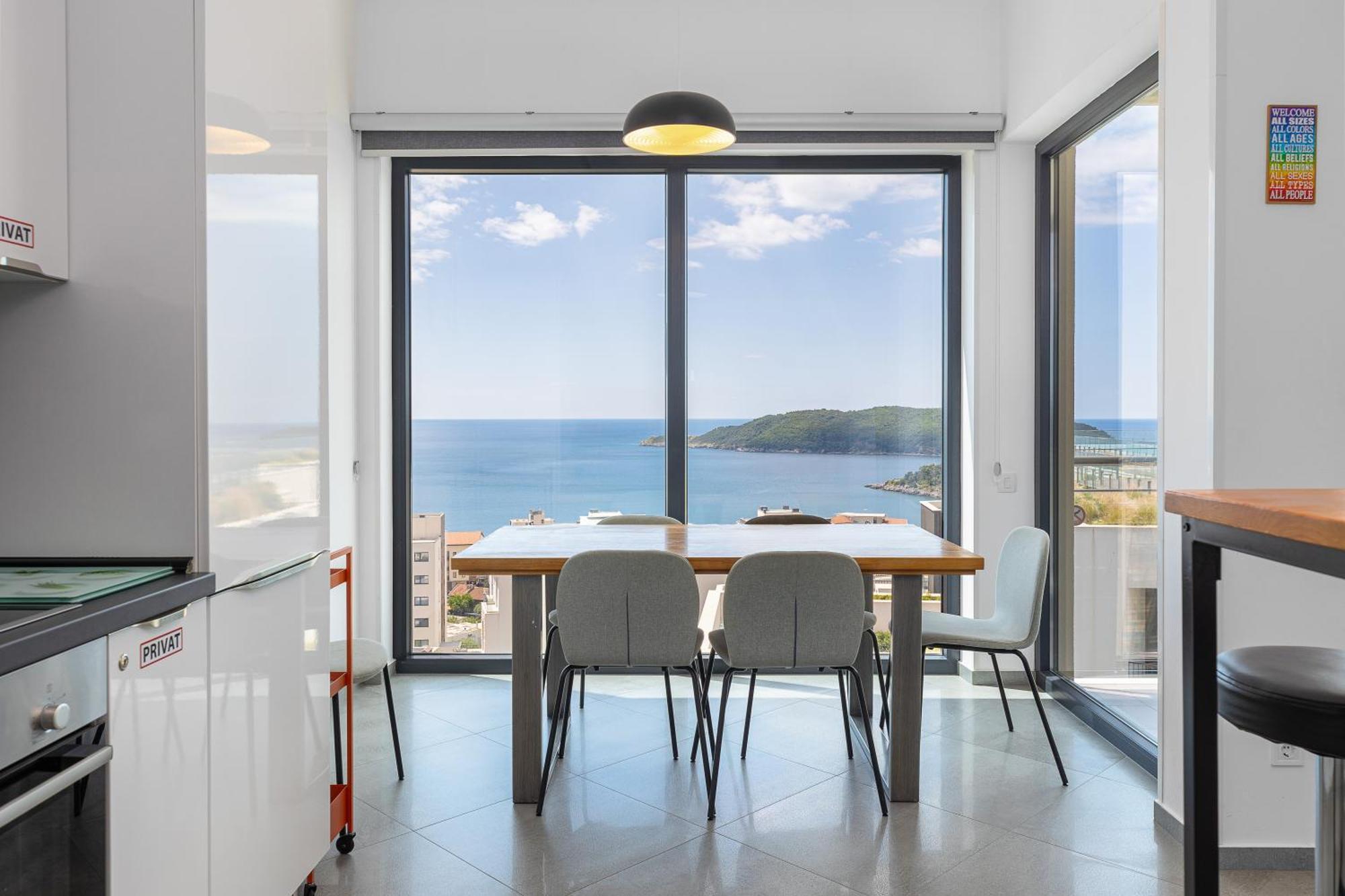 Modern Top Floor Sea View 3Br With Pools, Spa & Fitness Bečići Kültér fotó