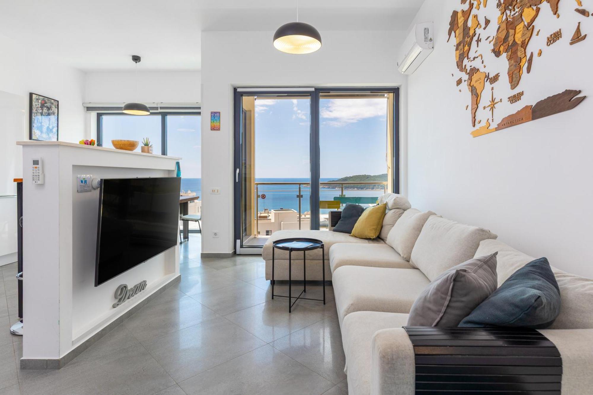Modern Top Floor Sea View 3Br With Pools, Spa & Fitness Bečići Kültér fotó
